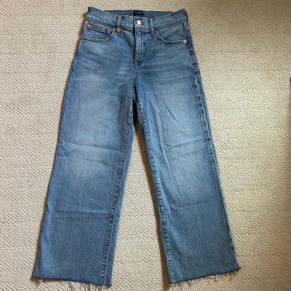 j.crew wide leg cropped jeans